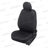 Чехлы Автопилот Экокожа Ромб на Fiat Albea 2002-2012 г.в. Чехлы Автопилот Экокожа Ромб на Fiat Albea 2002-2012 г.в.